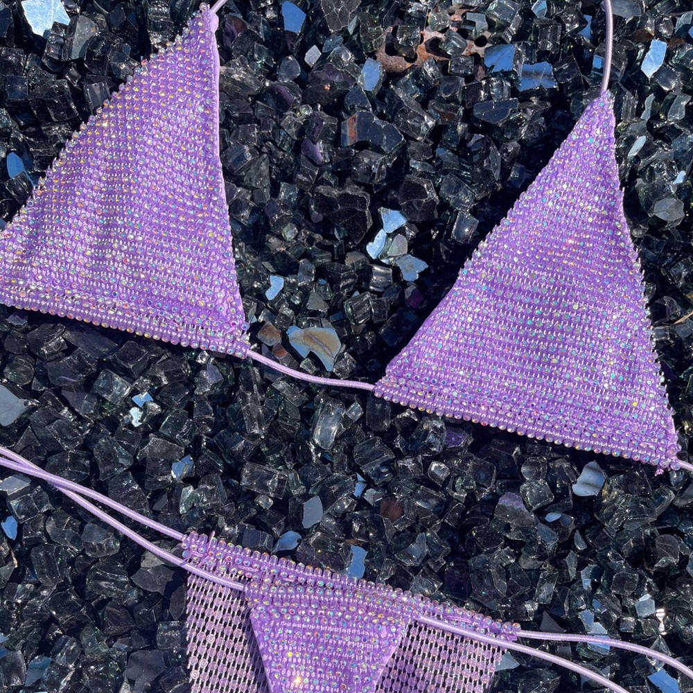 Pink Rhinestone micro bikini - Picture 3 of 3